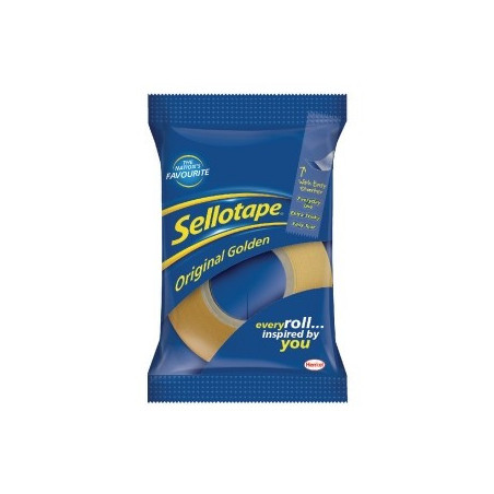 Sellotape 24mm x 33m Golden Tape (Pack of 6) 1443254