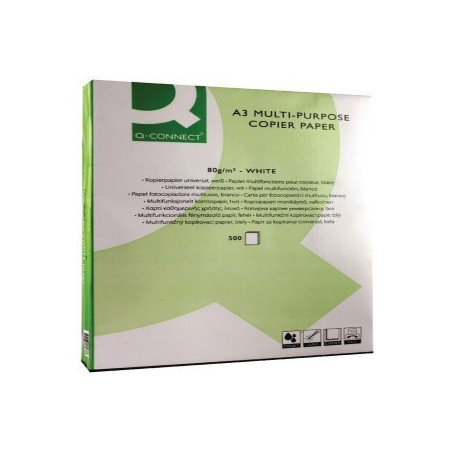 Q-Connect Copier Paper A3 80gsm White Ream Pack of 500