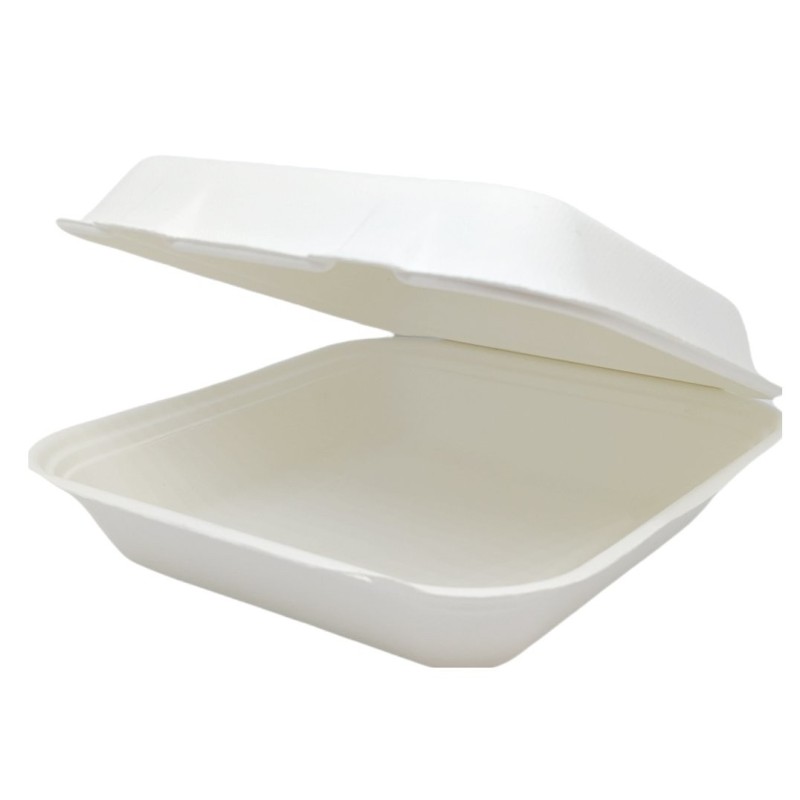 8" x 8" - Bagasse Meal Box - HP4 (5 x 50's)