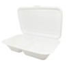 9"x 6 x 2" - 2 comp Bagasse Meal Box (1000ml) (5x50's)