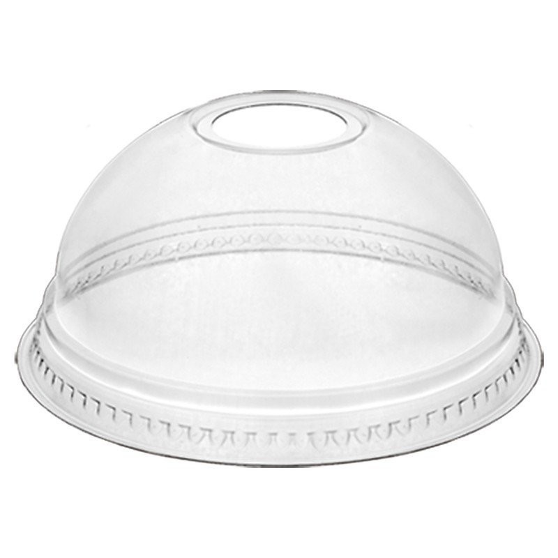 95mm Clear Greenspirit rPET Dome Lid S/Slot (JC2) (16x50)