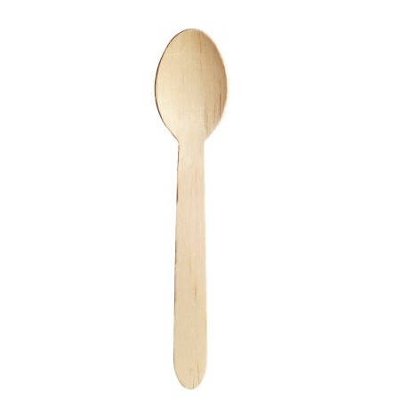 160mm Greenspirit Wooden Dessert Spoon (10x100)