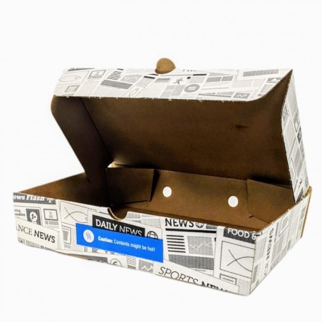 Small Corrugated Fish & Chip Box 255x150x510mm (100)