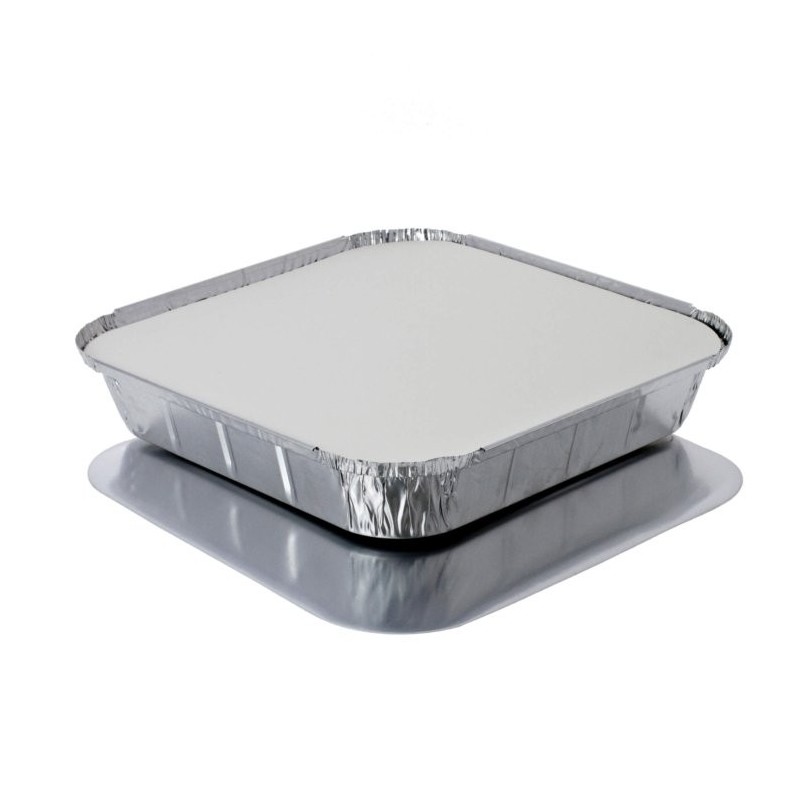 9x9 Foil Container & Lid packed (10x25)