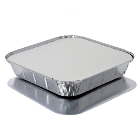 9x9 Foil Container & Lid packed (10x25)