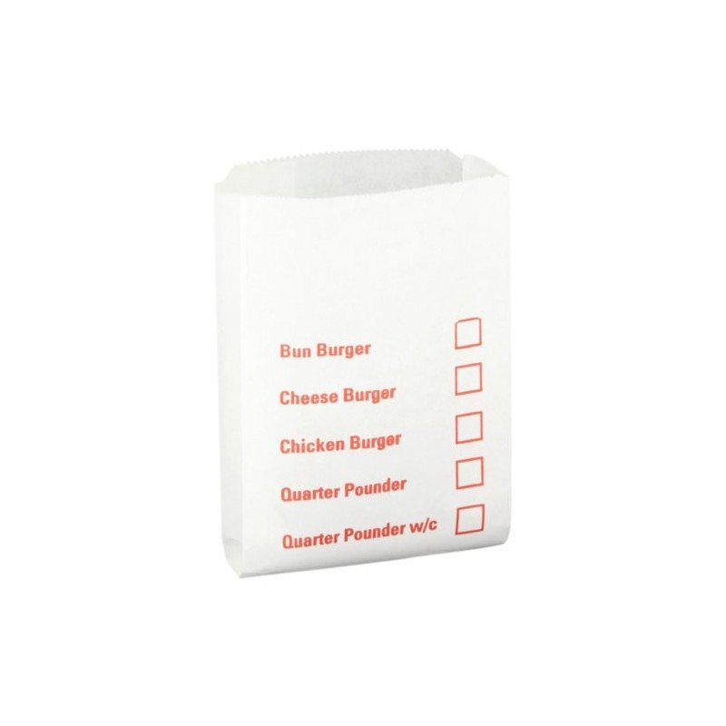 Burger Bag Tick Box 5x8x9" (1000)