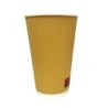 16oz Kraft Ripple wall hot cups EU LOGO(20x25's)