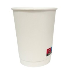 12oz White Matt DW PE Cup -...