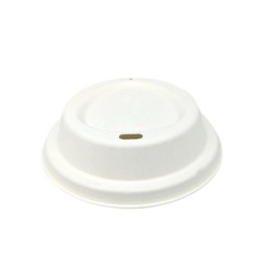 80mm Greenspirit Bagasse Hot Cup Lids (8oz) ((20x50)