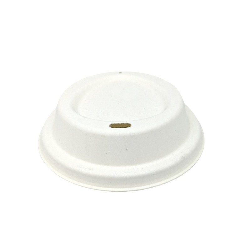 80mm Greenspirit Bagasse Hot Cup Lids (8oz) ((20x50)