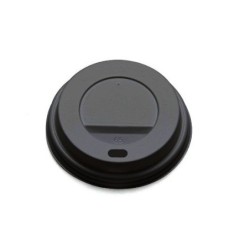 90mm Black Hot Cup Lids -...