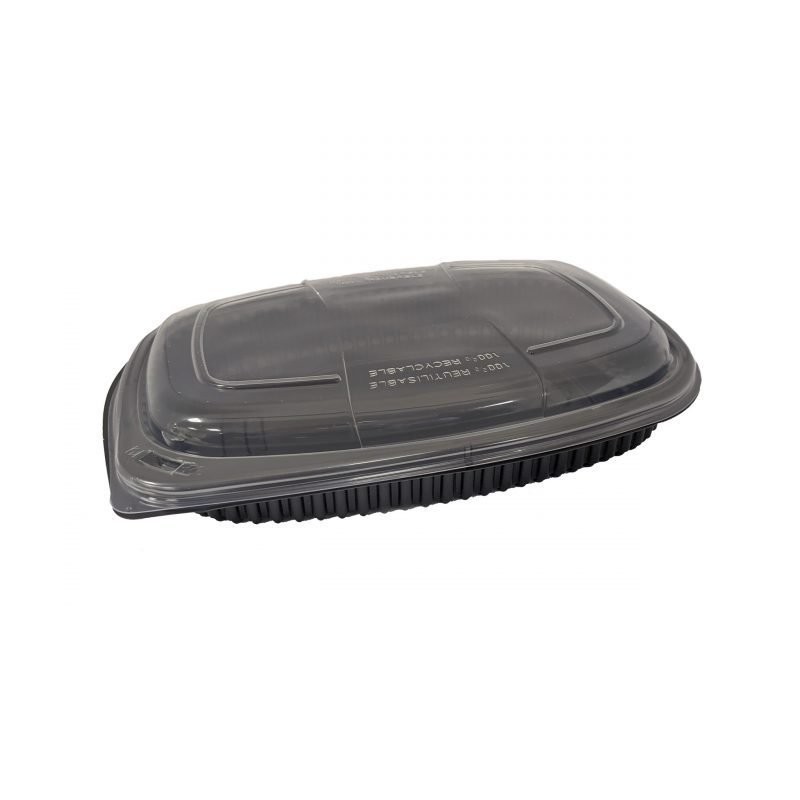 34oz 1-Compartment Microwaveable Cont & Lid Combo (4x40)