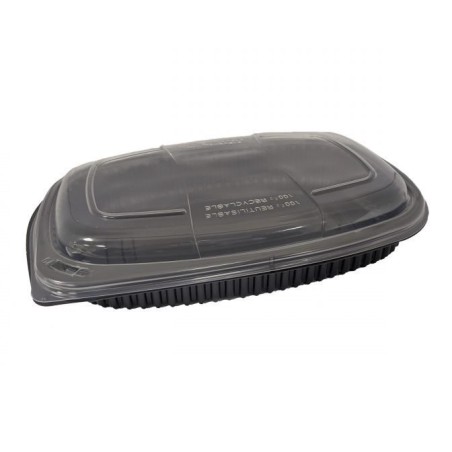 34oz 1-Compartment Microwaveable Cont & Lid Combo (4x40)