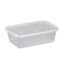 650ml Clear microwavable container and lids-Standard(250)