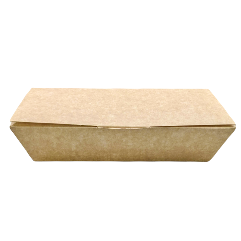 Large Kraft nested takeaway box - 224.5x95x60mm (6 x 50's)