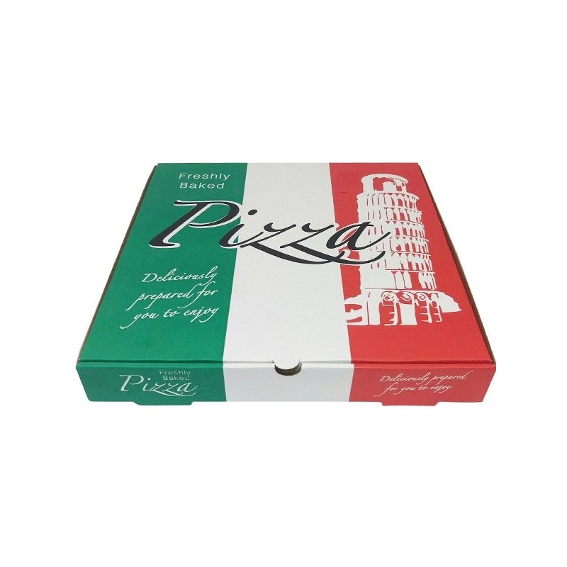 16" Italian white corrugated pizza box (50)