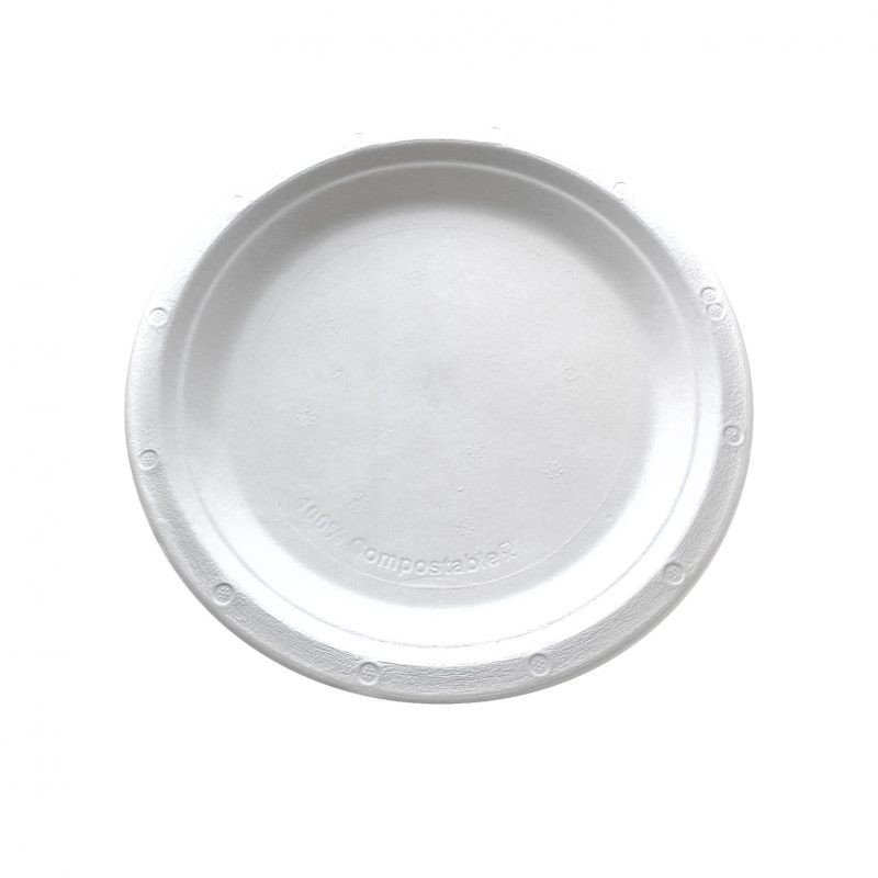 9" Bagasse Round Plate (10x50`s)