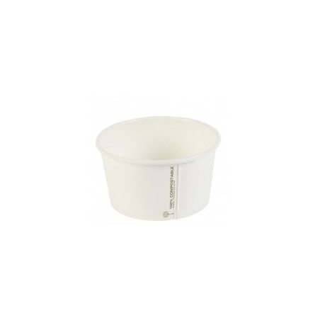 12oz White Compostable PLA Soup Container (20x25)