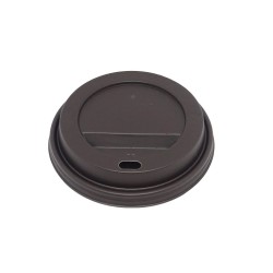 90mm Brown Hot Cup Lids -...