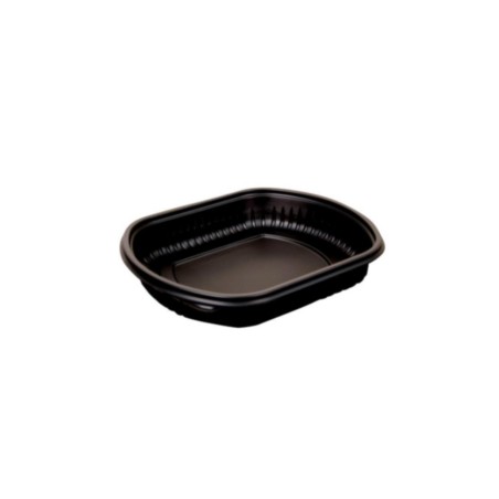 12oz Black 1-Compartment Microwaveable Containers (8x80)