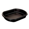 16oz Black 1-Compartment Microwaveable Containers (8x80)