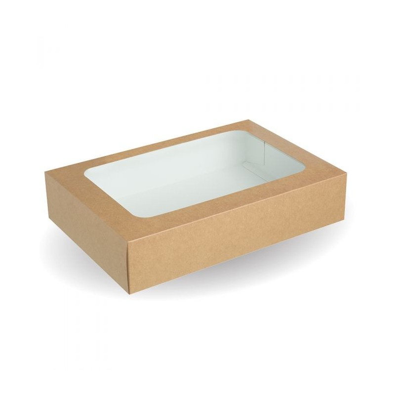 Large Kraft Platter Box & Insert Compostable Window (25s)