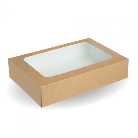 Large Kraft Platter Box & Insert Compostable Window (25s)