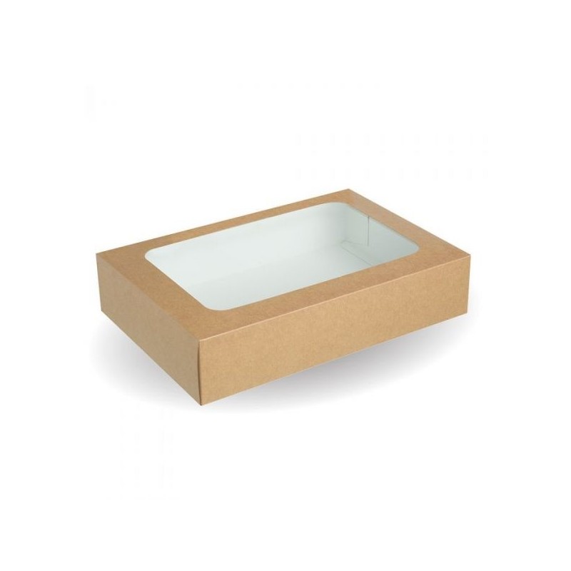 Medium Kraft Platter Box & Insert Compostable Window (25s)