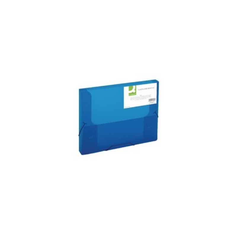 Q-Connect Elasticated Box File Blue