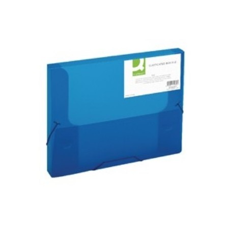 Q-Connect Elasticated Box File Blue
