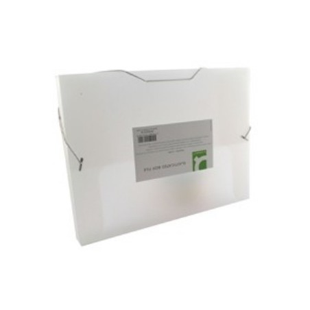 Q-Connect Elasticated Box File Clear