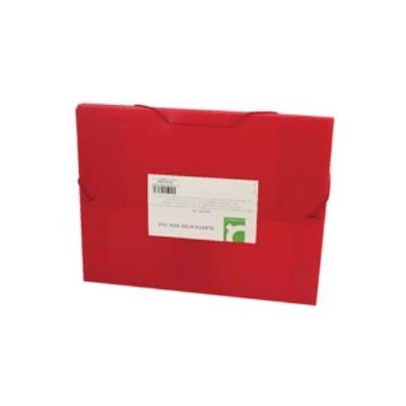 Q-Connect Elasticated Box File Red