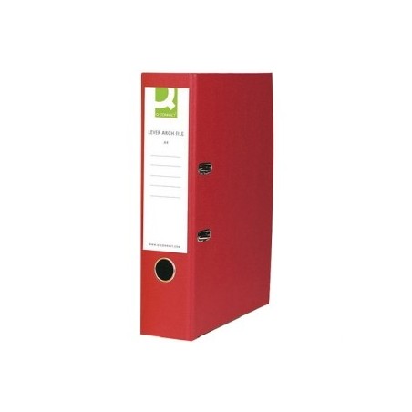 Q-Connect Paper Over Board Red Lever Arch Foolscap File (Pack of 10) KF20031