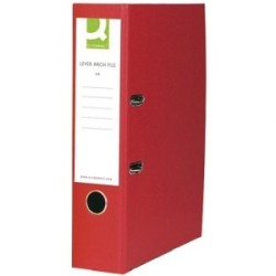 Q-Connect Lever Arch File A4 Paper-Backed Red