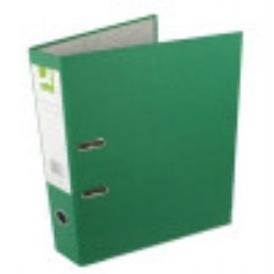 Q-Connect Lever Arch File Foolscap Paper-Backed Green