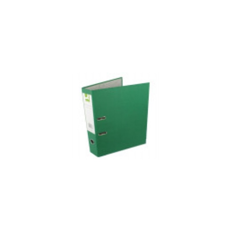 Q-Connect Lever Arch File Foolscap Paper-Backed Green