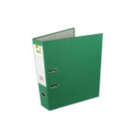 Q-Connect Lever Arch File Foolscap Paper-Backed Green