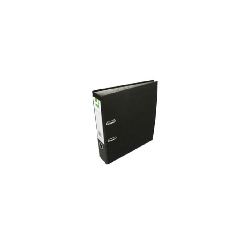 Q-Connect Lever Arch File A4 Paper-Backed Black