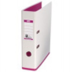 Mycolour A4 Lever Arch File White/Pink