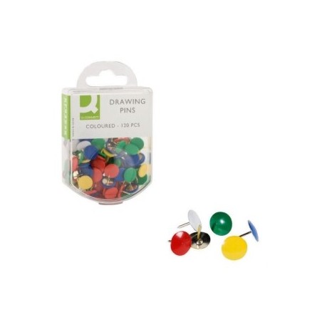 Q-Connect Drawing Pin Coloured Head (Pack of 1200) KF02020Q