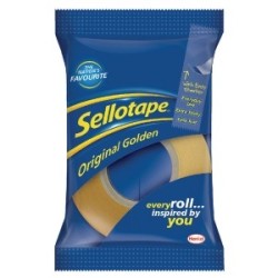 Sellotape 24mm x 33m Golden Tape (Pack of 6) 1443254