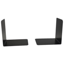 Heavy Duty Metal Bookends 140mm Black (Pack of 2) 0441102