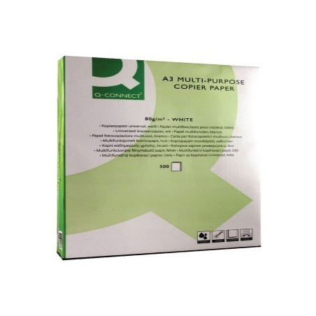 Q-Connect Copier Paper A3 80gsm White Ream Pack of 500