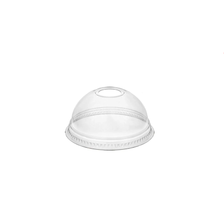 78mm Clear Greenspirit rPET Dome Lids S/Slot (JC1) (50x50)