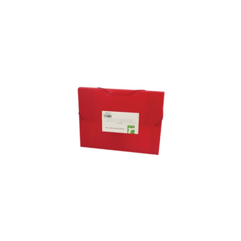 Q-Connect Elasticated Box File Red